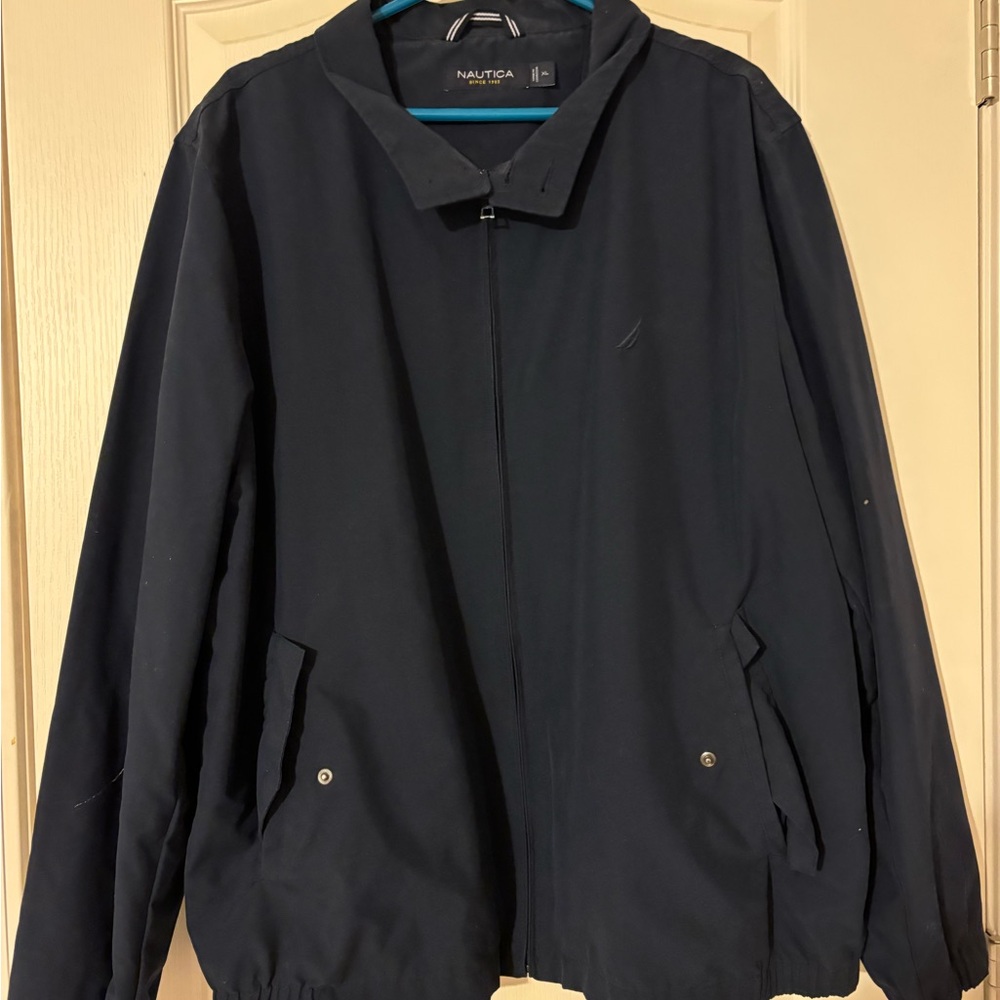 Nautica Blue Windbreaker Jacket Classic Design